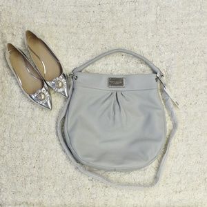 Marc Jacobs Classic Q Hillier Leather Hobo Bag NEW